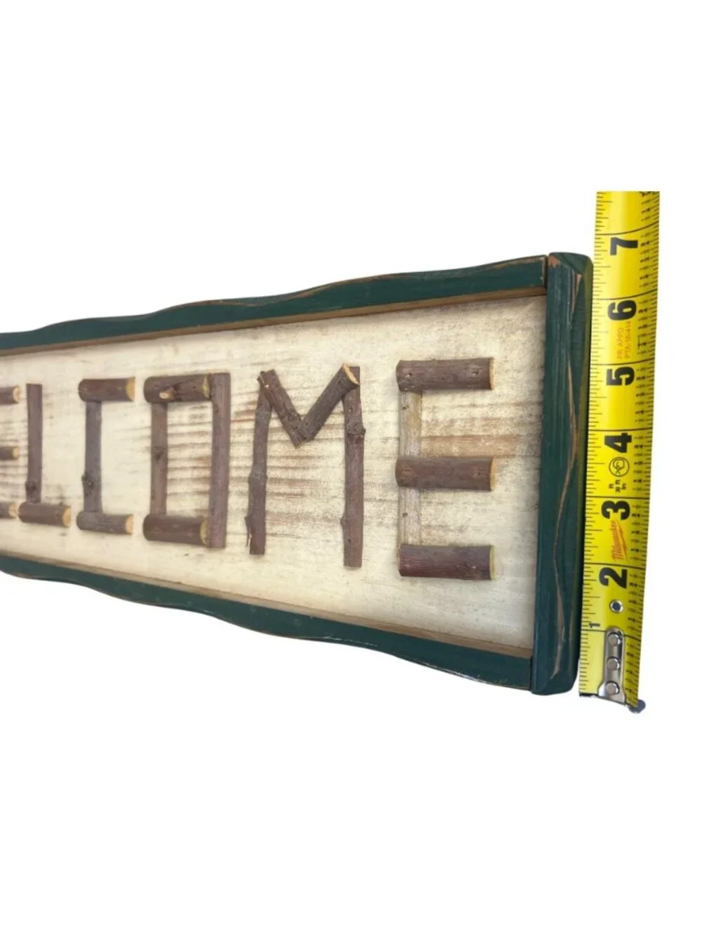 Rustic Handmade Wooden Welcome Sign Twig Lettering Wall Hanging Farmhouse